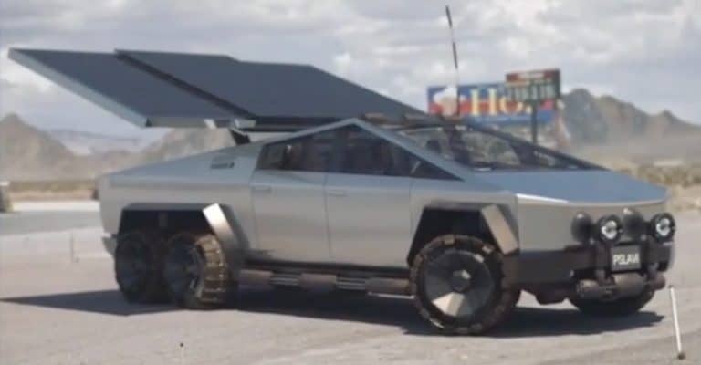 Tesla Cybertruck deployable solar concept may not be too far-fetched