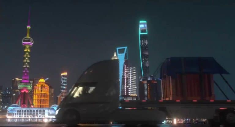 Tesla Semi Truck spotted in China transporting mysterious crate