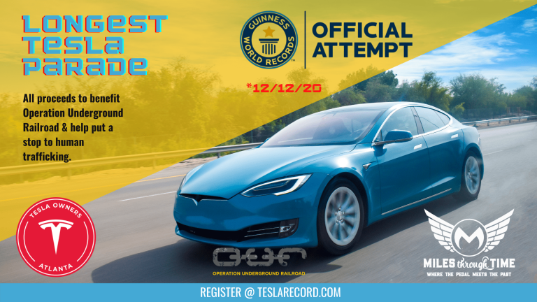 Tesla Owners Are Fighting Human Trafficking & Attempting A Guinness World Record