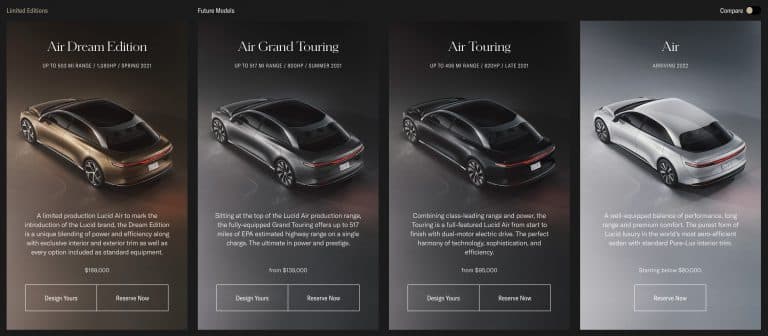 Lucid launches Air electric sedan, unveils design studio and full specs
