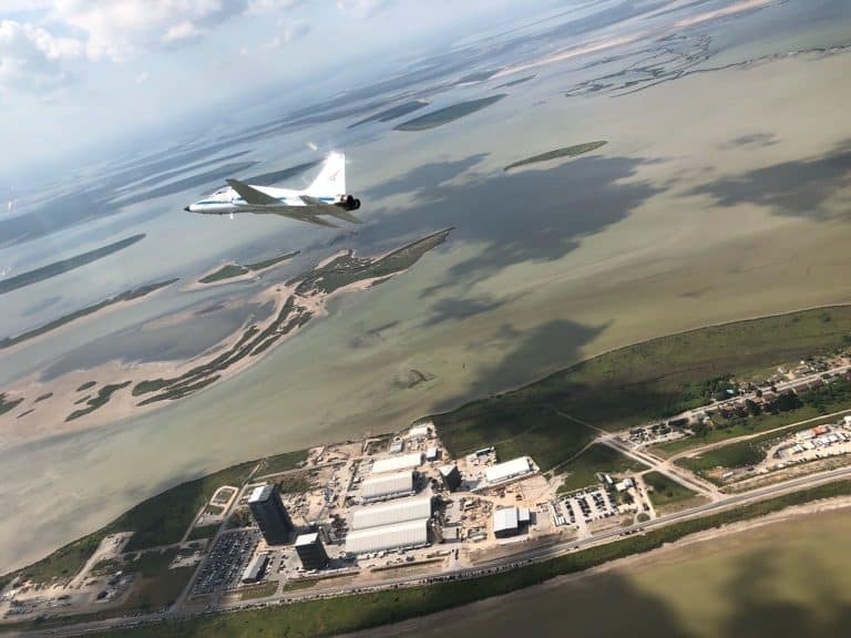 NASA Astronauts fly over SpaceX’s Starship facility in Texas
