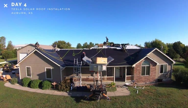 Tesla Solar Roof 15kW installation completed in 4 days: Time-lapse video