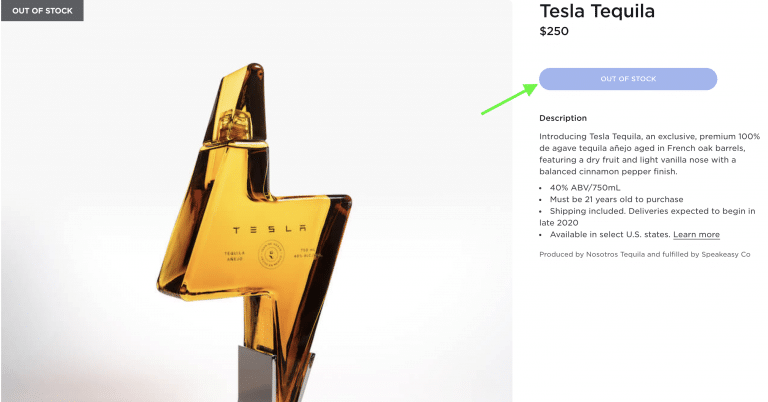 Elon Musk’s Tesla Tequila sold out in the matter of hours