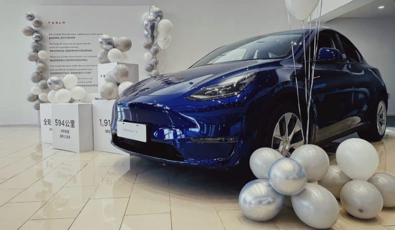 Tesla Model Y China are delivered with COVID prevention kit and framed memes