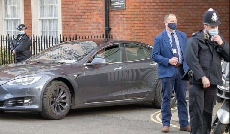 Prince Charles visits hospital in Tesla Model S, highlighting his stance for sustainability
