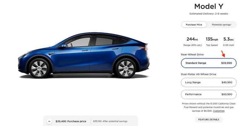 Tesla Model 3 and Model Y entry-level configuration gets price reduction