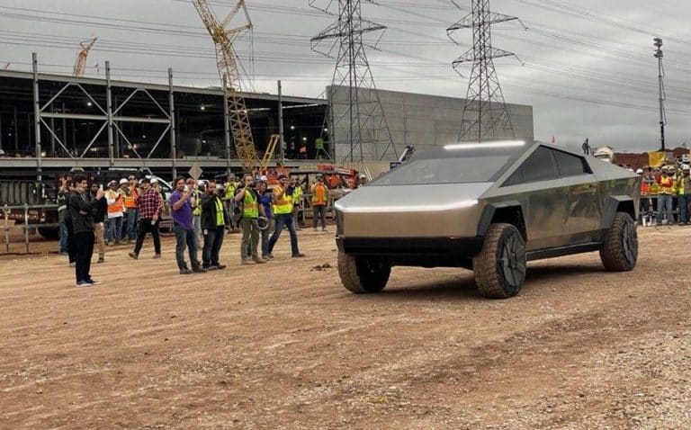 Tesla Cybertruck pays visit to Gigafactory Texas with Elon Musk behind the wheel