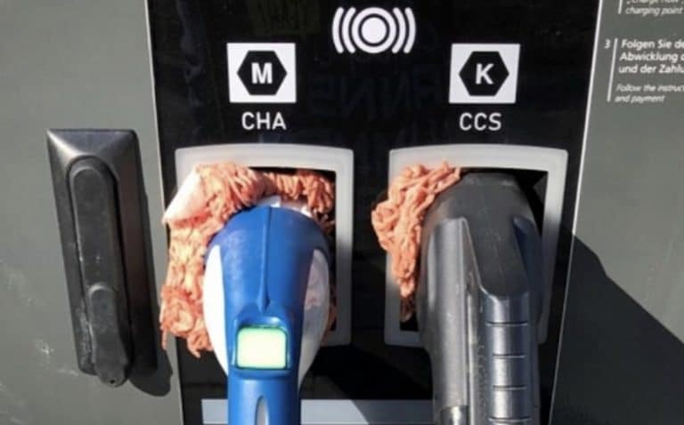 EV chargers fall victim to weird attack that’s worse than Tesla Supercharger ICE-ing