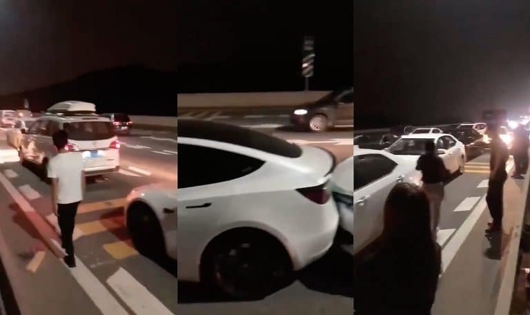 Tesla vehicles debunk China’s ‘brake failure’ rumors in real-world multi-car collisions