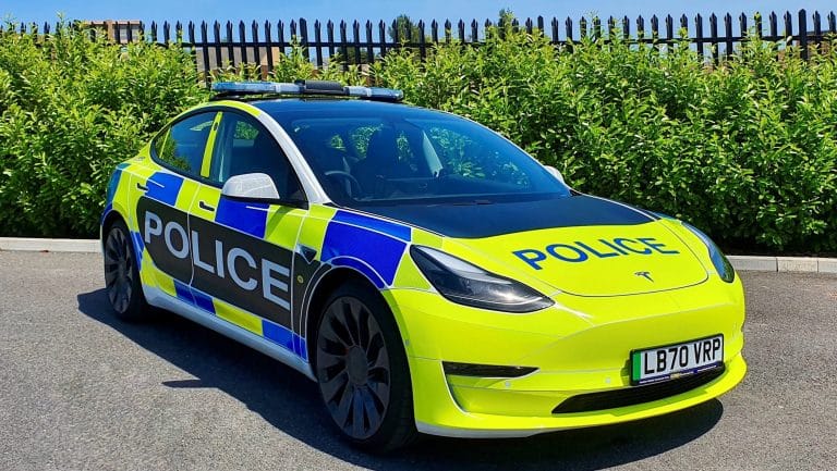 Tesla Adapted Model 3 For UK Emergency Services — Police, Fire, Ambulance, Paramedics