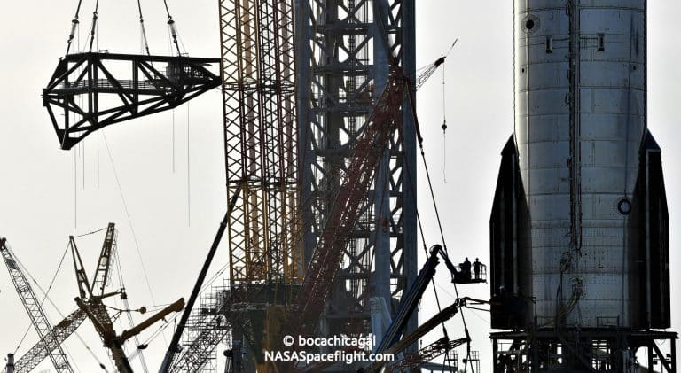 SpaceX installs first ‘Mechazilla’ arm on Starship launch tower