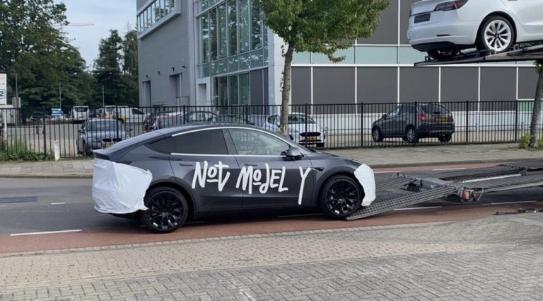 Tesla’s ‘Not a Model Y’ lands in Europe