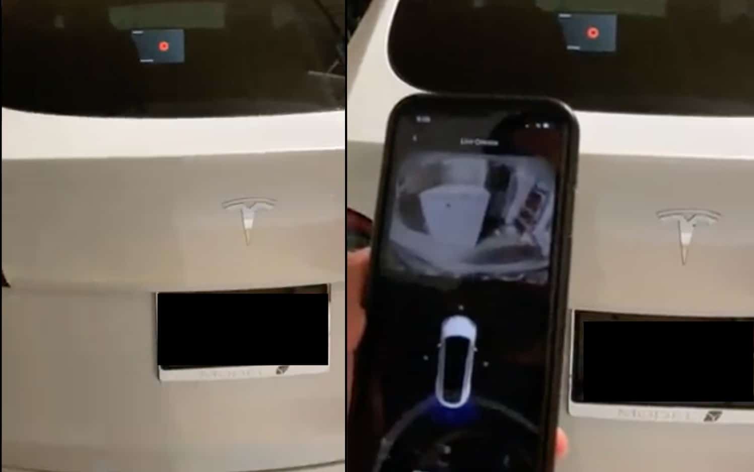 Closer Look At Tesla Sentry Mode Remote Live View With Voice Broadcast ...