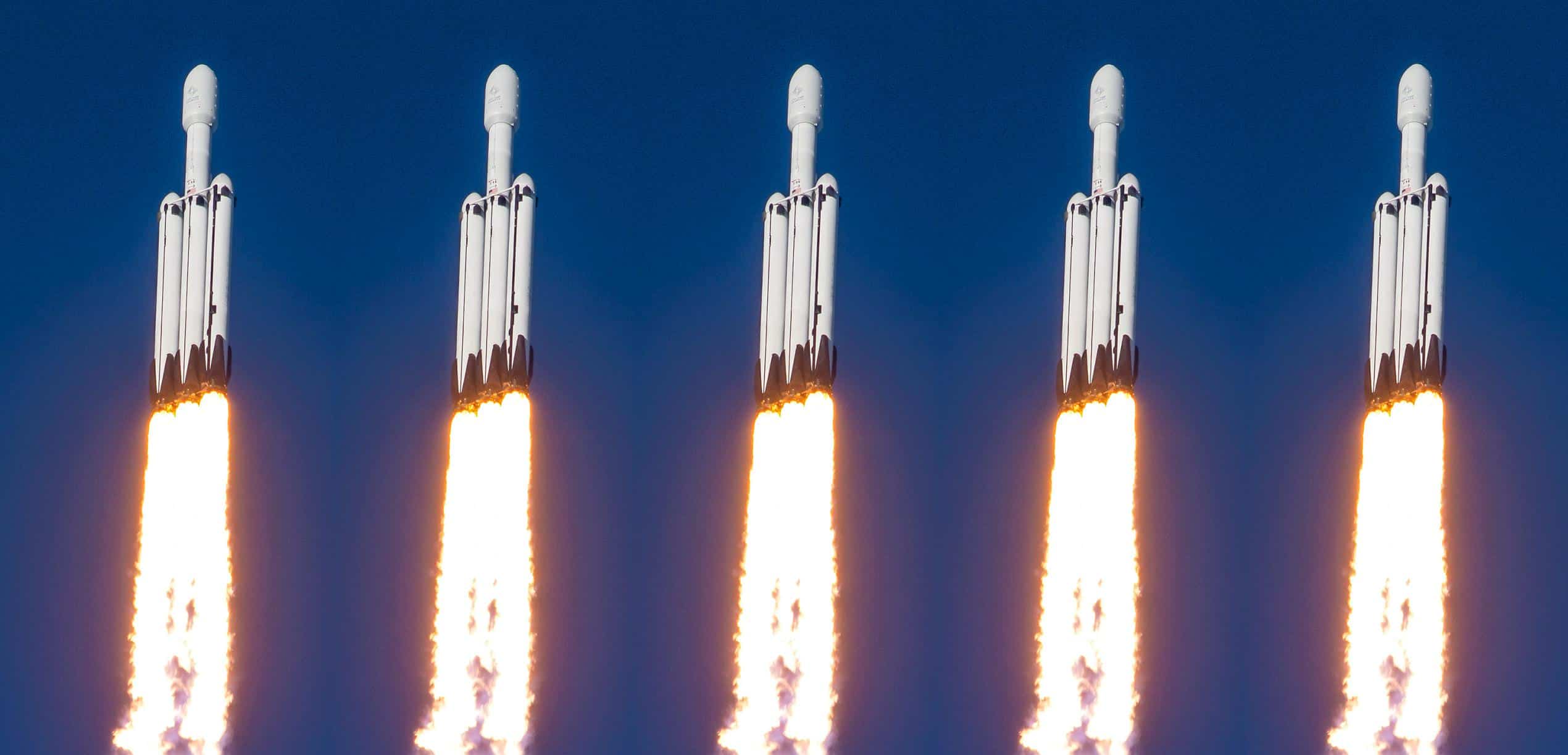 SpaceX’s Falcon Heavy rocket is scheduled to launch five times next