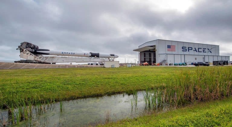 SpaceX rolls out rare new Falcon 9 booster for last launch of 2021