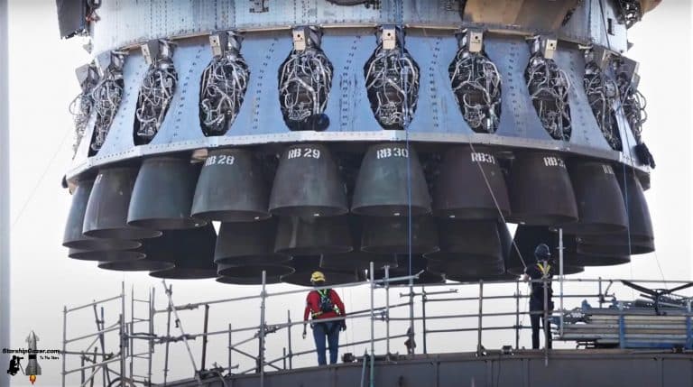 SpaceX installs Starship booster on orbital launch mount for the third time