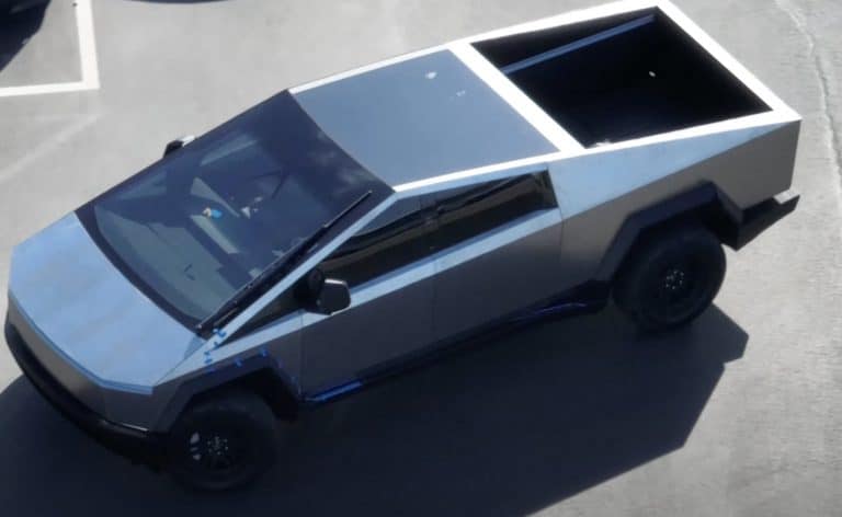 Tesla Cybertruck spotted on Fremont Test Track with massive wiper blade