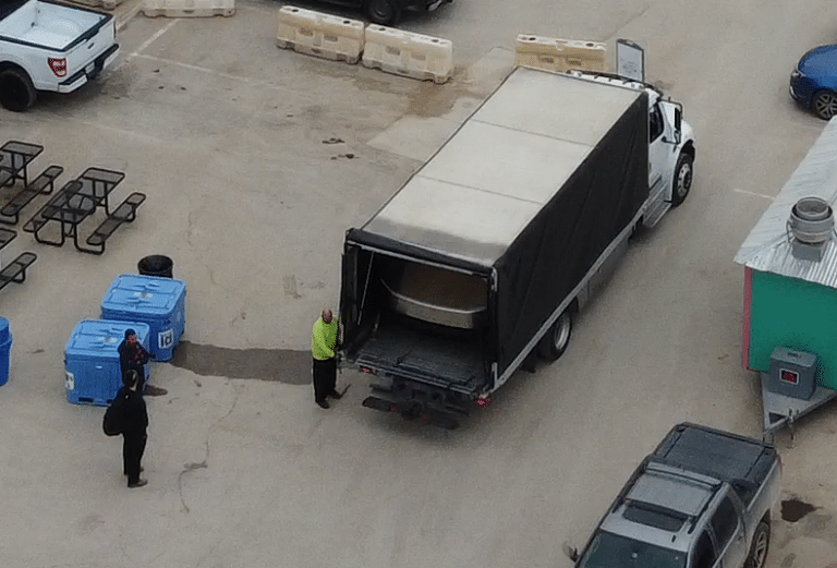Tesla Cybertruck spotted being offloaded in Gigafactory Texas