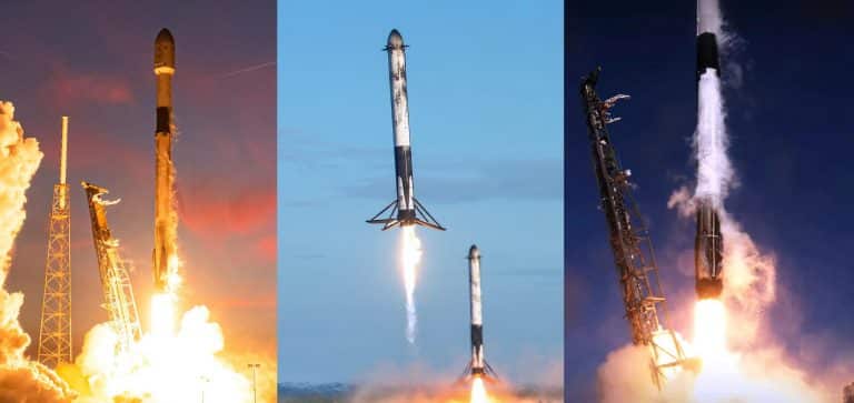 SpaceX rapidly reuses converted Falcon Heavy booster