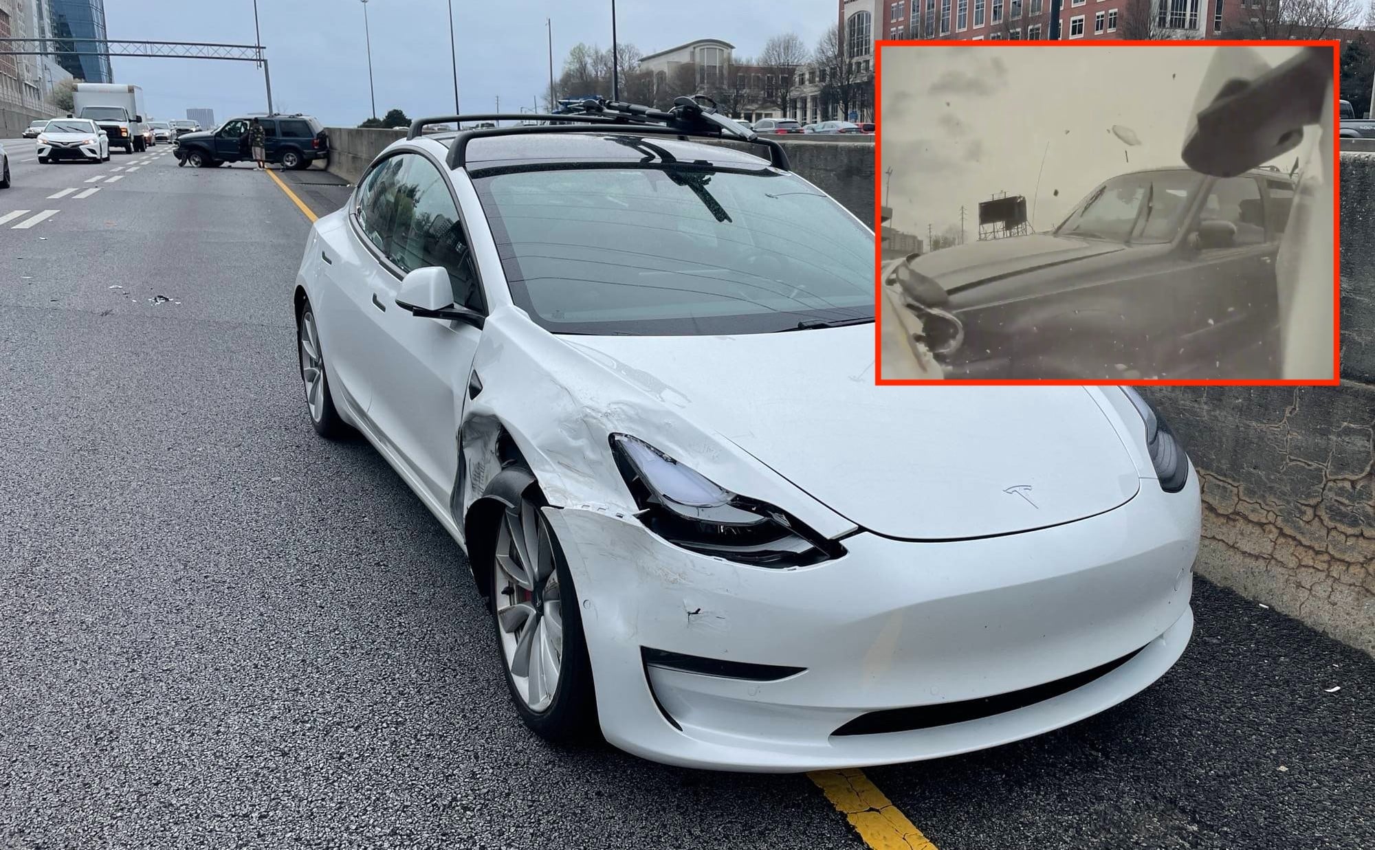 tesla model 3 autopilot crash