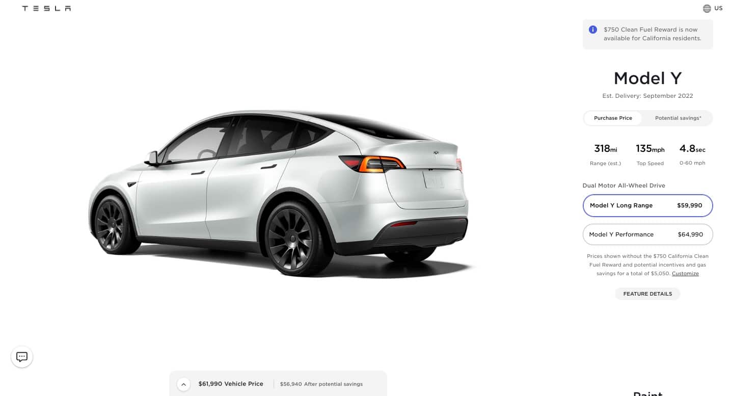 tesla model 3 and model y prices