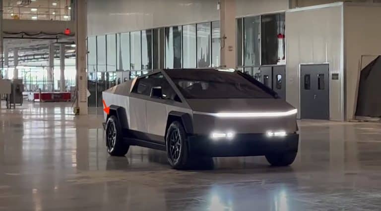 Tesla Cybertruck showcases rear wheel steering feature in Giga Texas