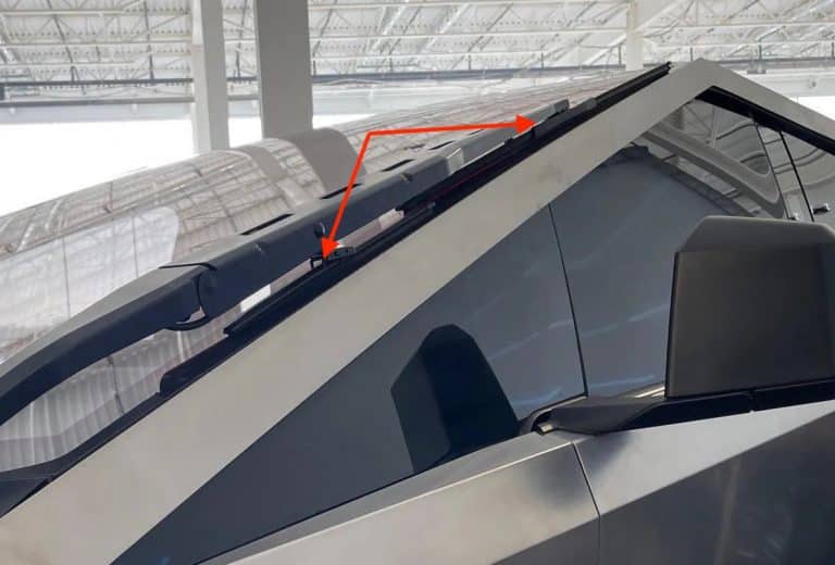 Tesla Cybertruck wiper blade closeup hints at extremely practical design