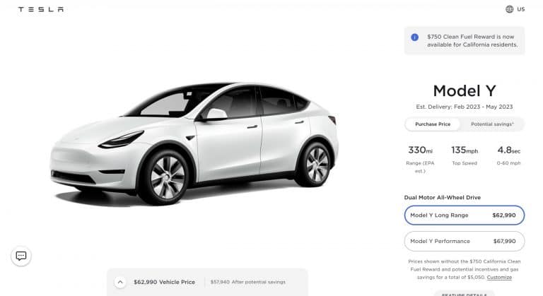 Tesla adjusts delivery estimates after select Model Y variants sell out for 2022