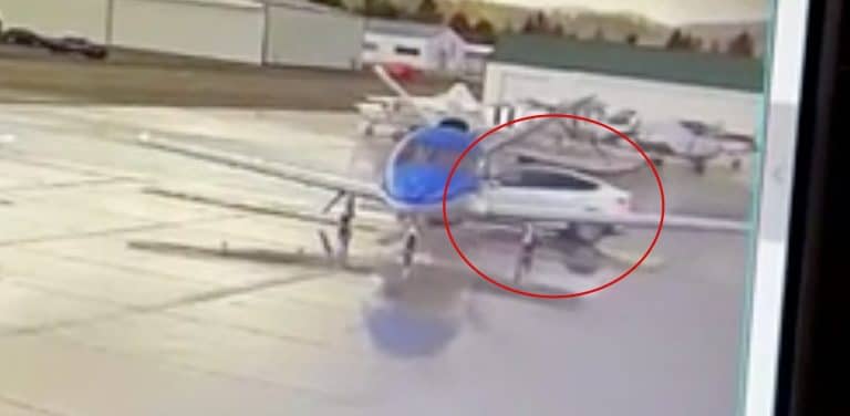 Tesla on ‘Summon’ crashes into parked $2M jet at aircraft event
