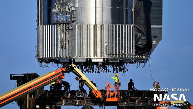 SpaceX begins installing new ‘Raptor 2’ engines on Super Heavy booster