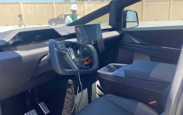 Tesla Cybertruck’s interior changes teased in Moss Landing appearance images