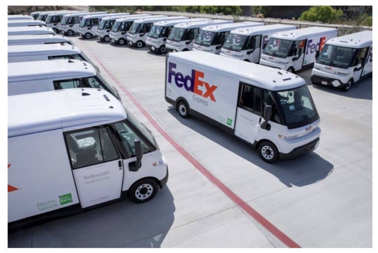 FedEx takes delivery of its first 150 BrightDrop EV delivery vans