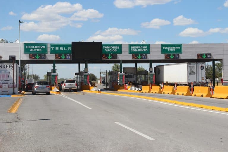 Tesla has an exclusive lane for quick stops at the U.S.-Mexico border crossing