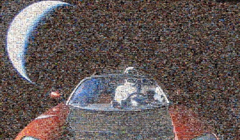Tesla owners’ photo mosaic will be sent to space in SpaceX flight this August