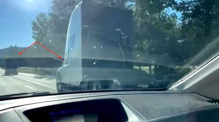 Twin Tesla Semi updated prototypes sighted testing on freeway