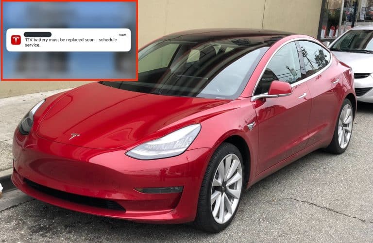 Tesla app sends push notifications for 12V battery replacements