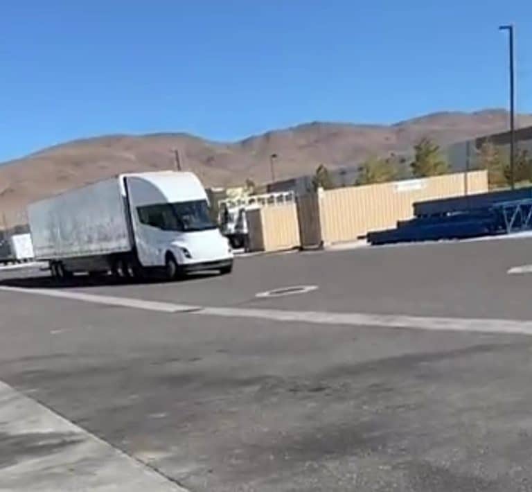 Tesla Semi spotted towing in likely final round of testing