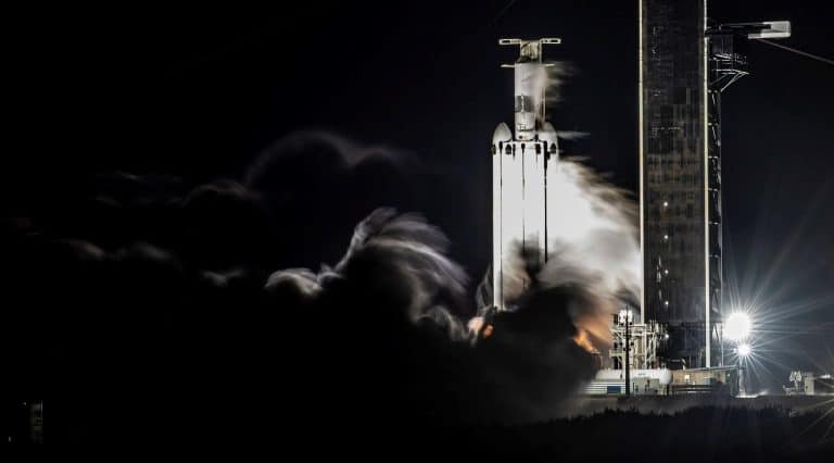 SpaceX Falcon Heavy rocket passes static fire test three years in the making
