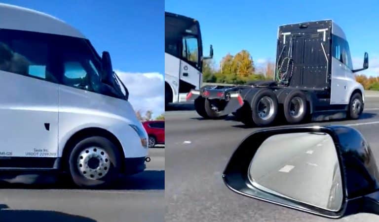 Tesla Semi looks like a beast on the freeway as delivery date nears