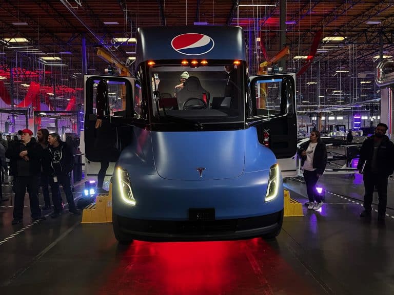 First look inside the Tesla Semi Delivery event