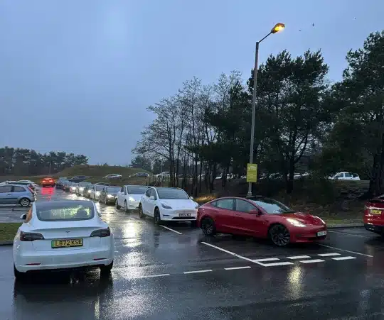 Tesla owners in the UK face multiple hour waits to charge at Superchargers