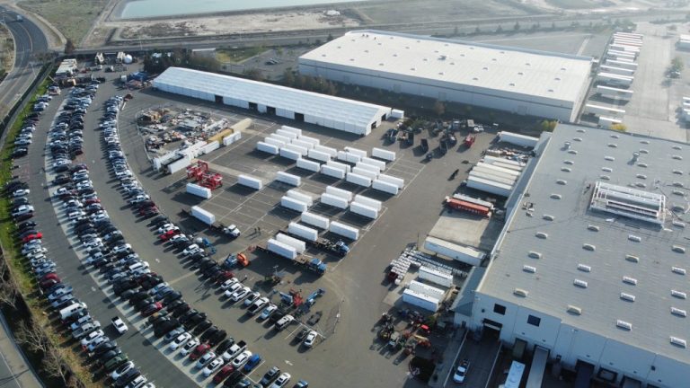 Tesla’s Megapack Megafactory in Lathrop is abuzz in activity