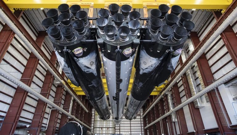 SpaceX Falcon Heavy rocket rolls out for first launch of 2023