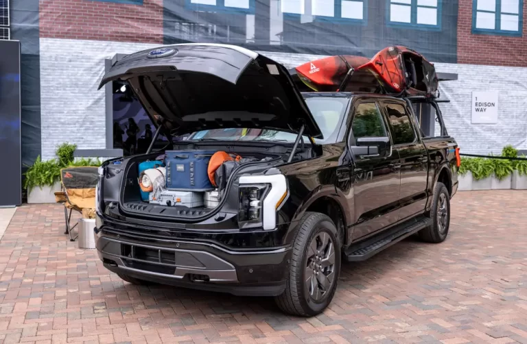 Ford owners are finding the F-150 Lightning frunk useful for parenting tasks