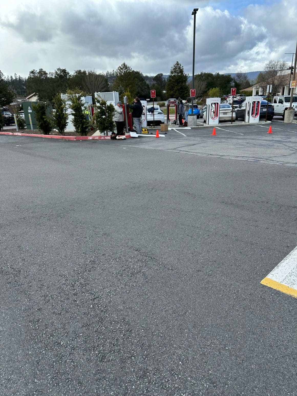 Tesla prepares more Superchargers for Magic Dock installation