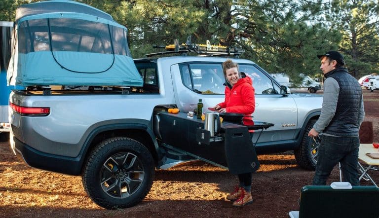 Rivian owners report removal of Gear Tunnel Shuttle, Camp Kitchen references on official website