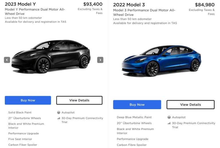 Tesla Model Y & Model 3 inventory dwindling in Australia as Q2 2023 ends