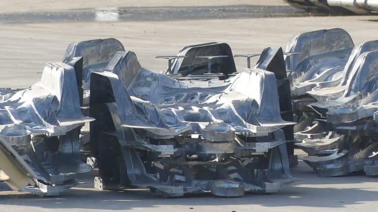 Apparent Tesla Cybertruck rear megacasts spotted in Giga Texas