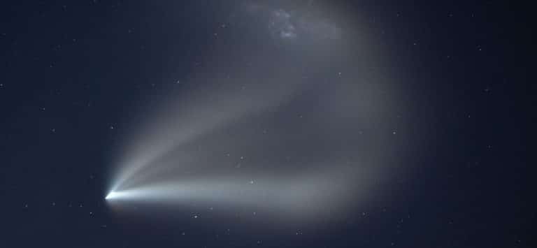 Falcon 9 Spectacular Display Lights Up California’s Skies