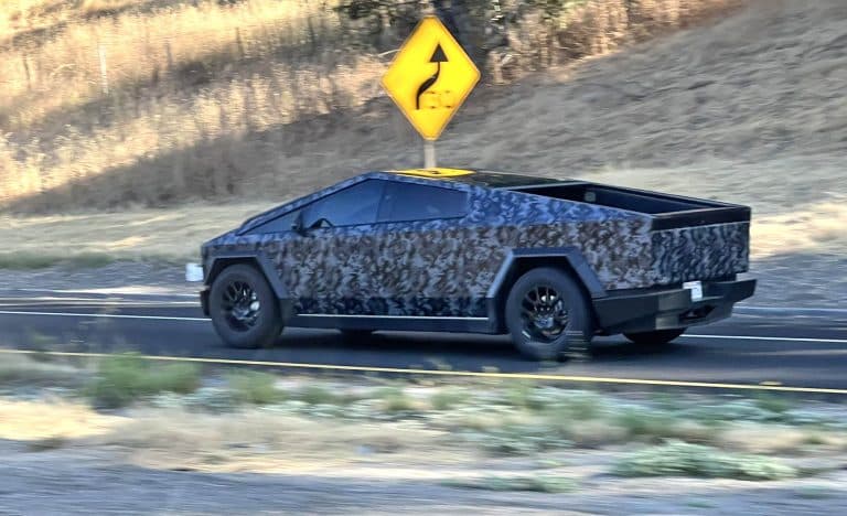 Tesla’s Cybertruck receives a new dark wrap after revealing more details